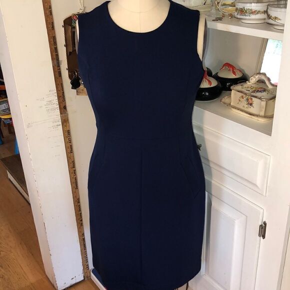 Lands END Smooth Stretch Dress with 2 Pockets. Vacation to Office Comfort Fit. - Picture 1 of 17